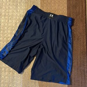 Under Armour Black and Blue Athletic Shorts for Performance